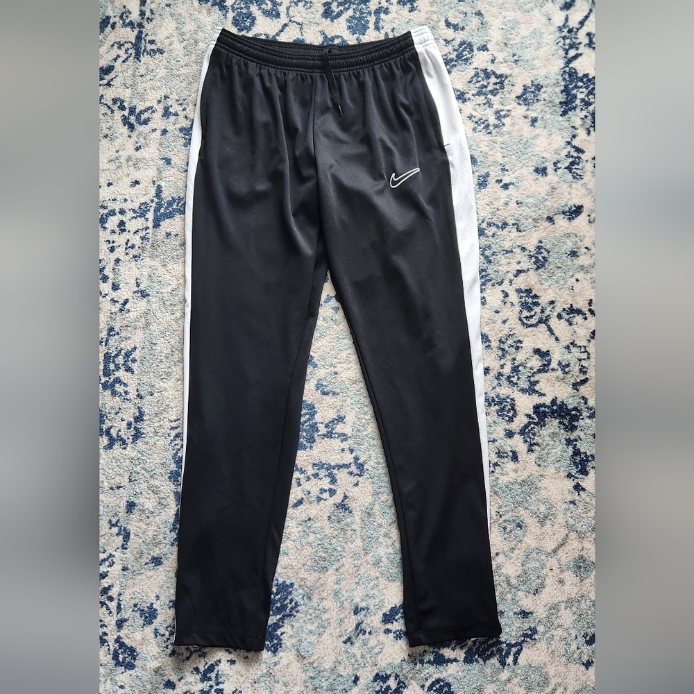 Boys Nike Black and White Track Pants